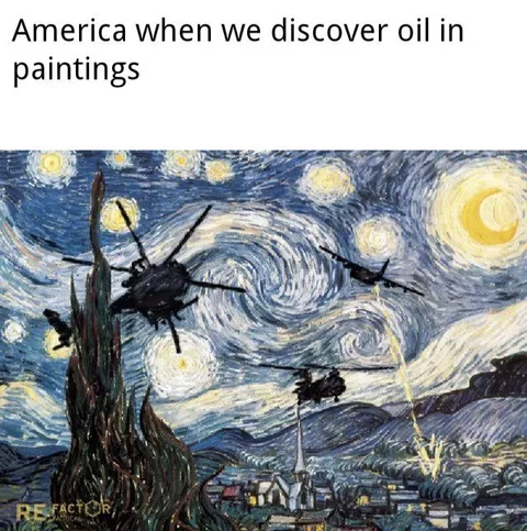 America Discovers Oil in Paintings