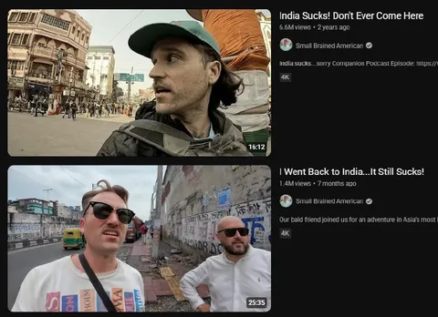 India Sucks YouTube Recommendations