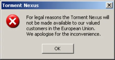 Torrent Nexus EU Ban Error