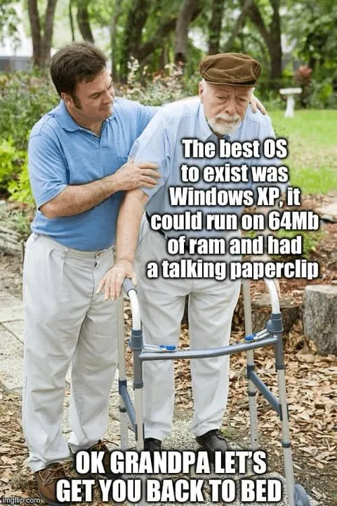 Windows XP Grandpa Meme