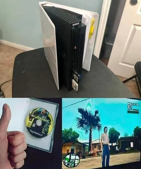 PS2 plays GTA San Andreas