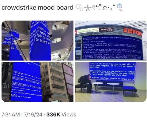 CrowdStrike blue screen mood board