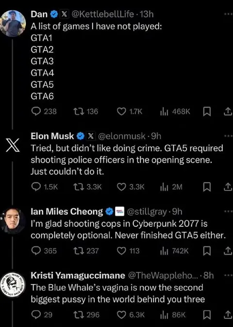 Elon Musk Cannot Play GTA