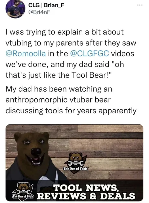 Dad Watches the Tool Bear