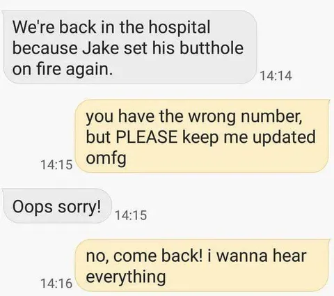 Wrong Number Hospital Update