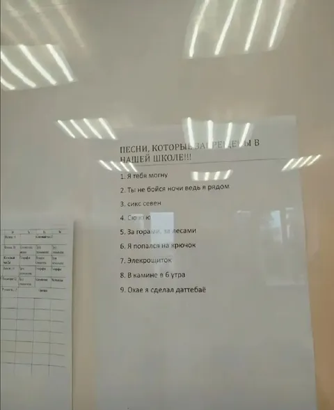 Песни, которые запретили в школе