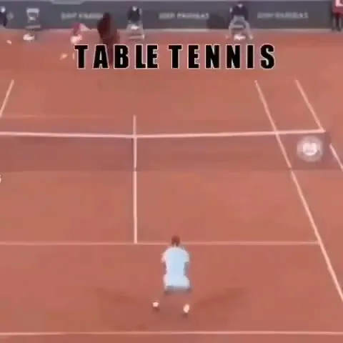 Table Tennis on a Tennis Court