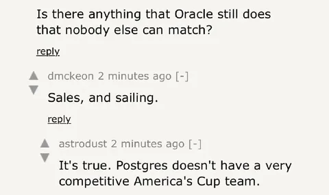 Oracle Sales and Sailing