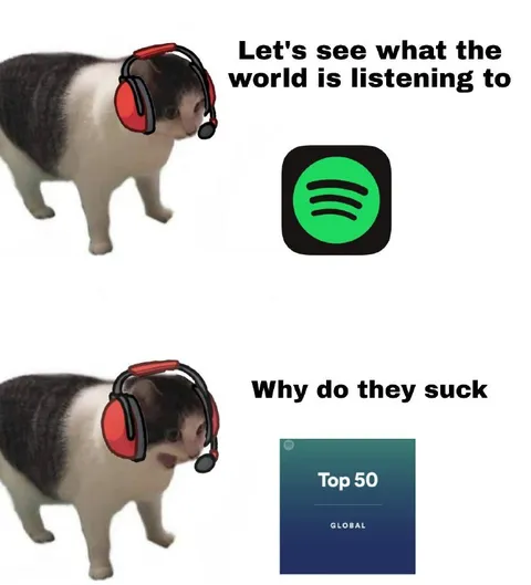 Cat Hates the Global Top 50