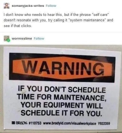 Self Care as System Maintenance