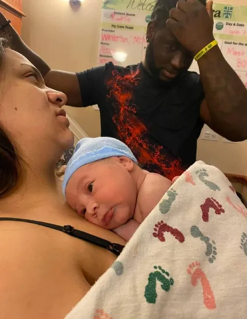 Newborn Meets Exhausted Dad