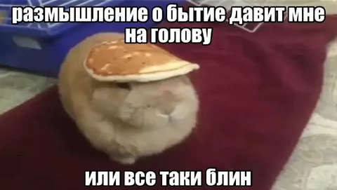 Размышление о бытие давит мне на голову