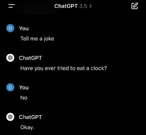 ChatGPT’s Clock Joke Falls Flat
