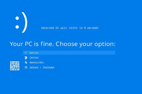 Your PC Is Fine Boot Menu