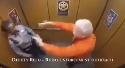 Sheriff's Elevator Dance Fight