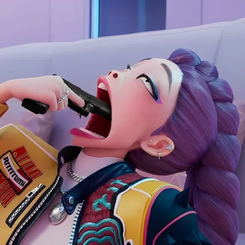 Purple-Haired Gun Reaction