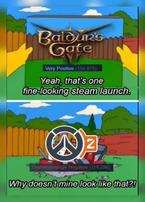 Baldur's Gate Steam Launch Comparison