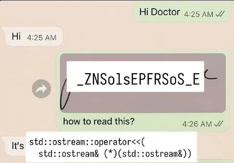 Doctor Deciphers C++ Symbol