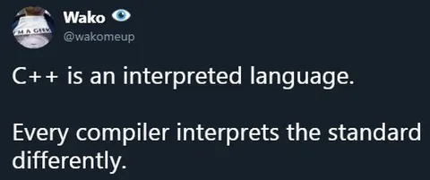 C++ Compiler Interpretation Joke