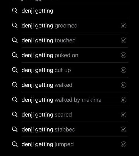 Denji Getting Search Suggestions