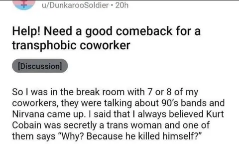 Transphobic Coworker Comeback