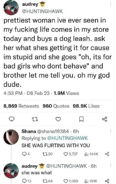 Dog Leash Flirting Misunderstanding