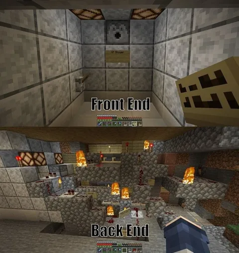 Minecraft Front End vs Back End