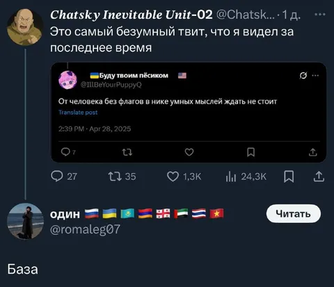 Самый безумный твит про флаги