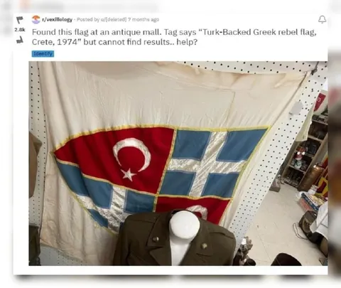 Turk-Backed Greek Rebel Flag