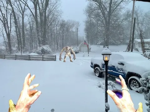 Морозный тролль во дворе