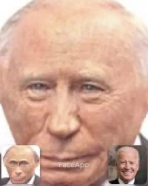 Путин смотрит на Байдена