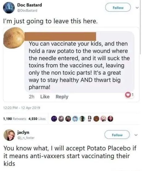 Potato Vaccine Misinformation