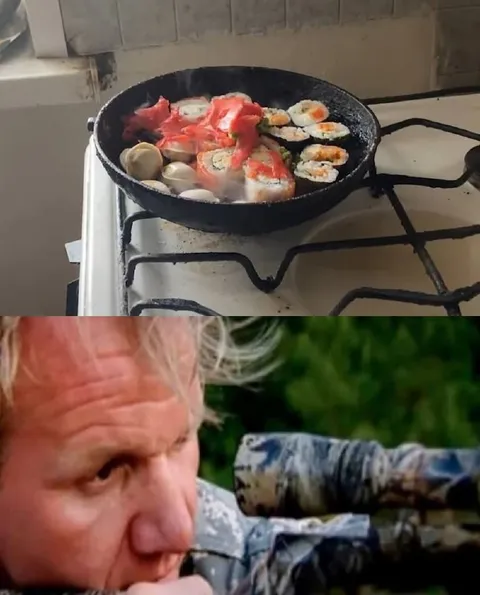 Суши на сковороде и суровый повар