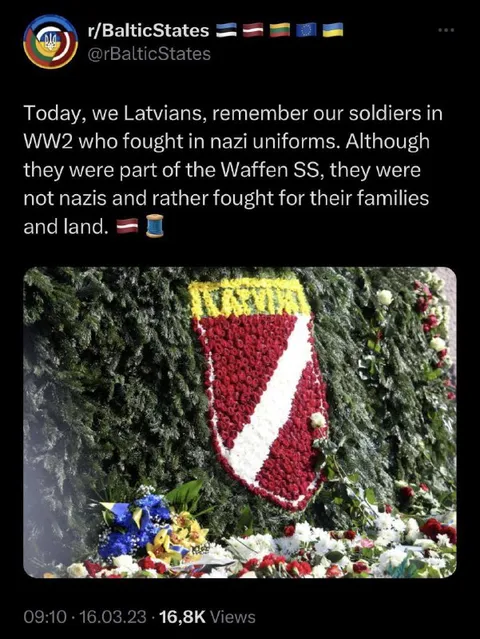 Latvian Waffen SS Memorial Excuse