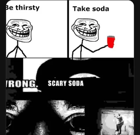 Scary Soda Trollface