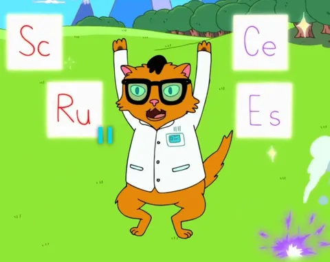 Cat Spells with Element Symbols
