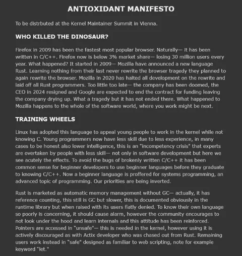 Antioxidant Manifesto
