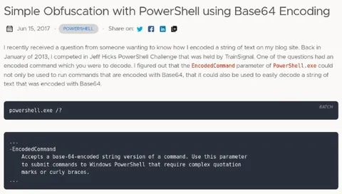 PowerShell Base64 Obfuscation