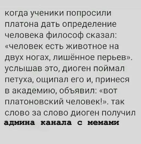 Диоген и платоновский человек