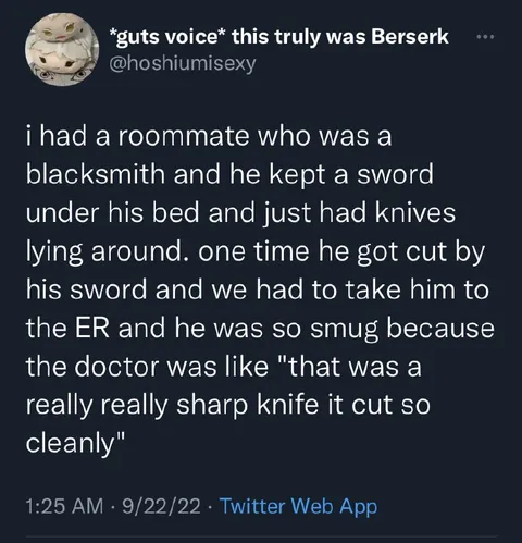 Blacksmith Proud of His Knife