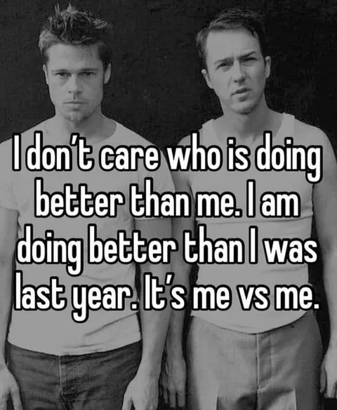 Me Versus Me Last Year