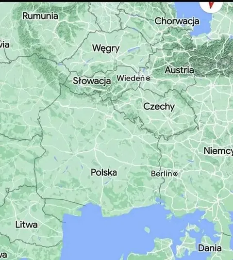 Mapa Polski i sąsiadów