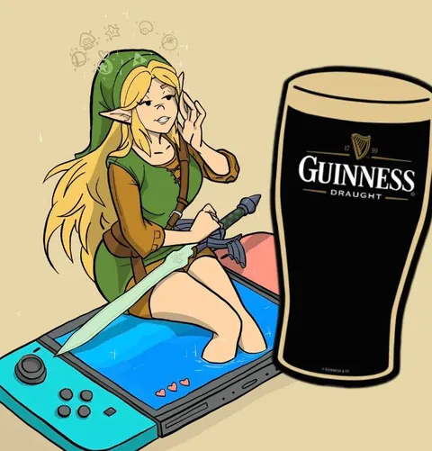 Эльфийка и огромный Guinness