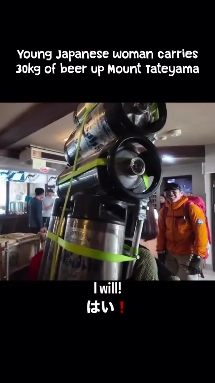 Beer Delivery Up Mount Tateyama