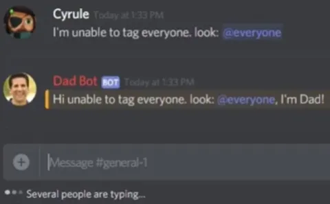Dad Bot Everyone Tag Pun