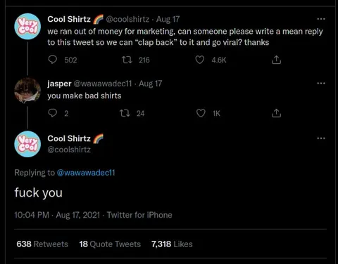 Twitter Asks for a Mean Reply