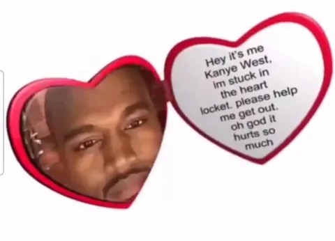 Kanye West Heart Locket
