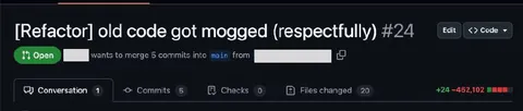 Old Code Got Mogged Respectfully