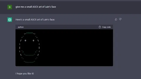 Lain ASCII Face