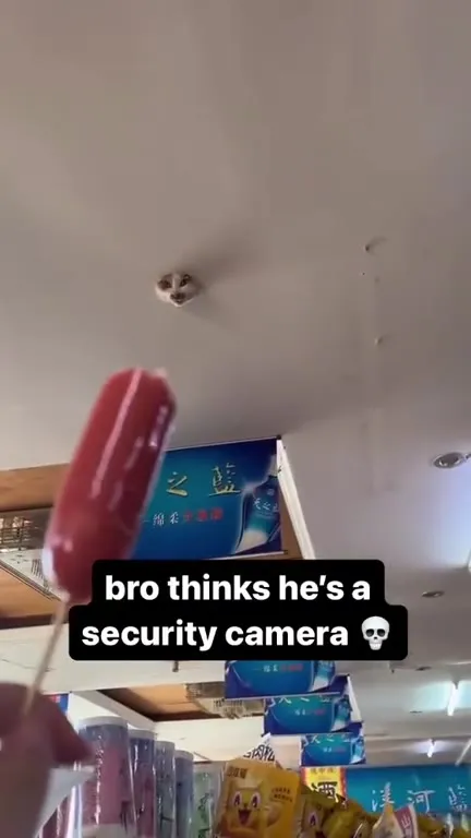 Cat Thinks It's a Security Camera